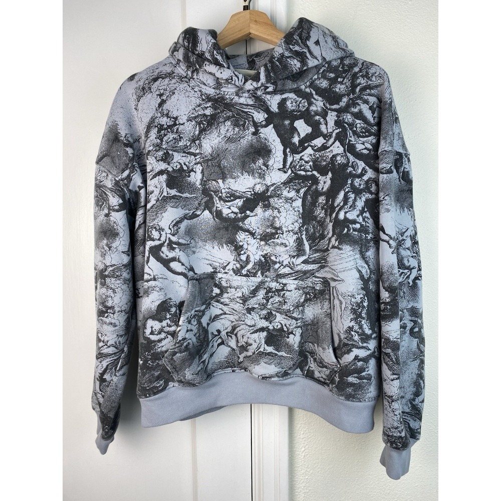 Originals Brooklyn Cloth S Gray Boxy Fit Angel Pullover Hoodie Sweatshirt